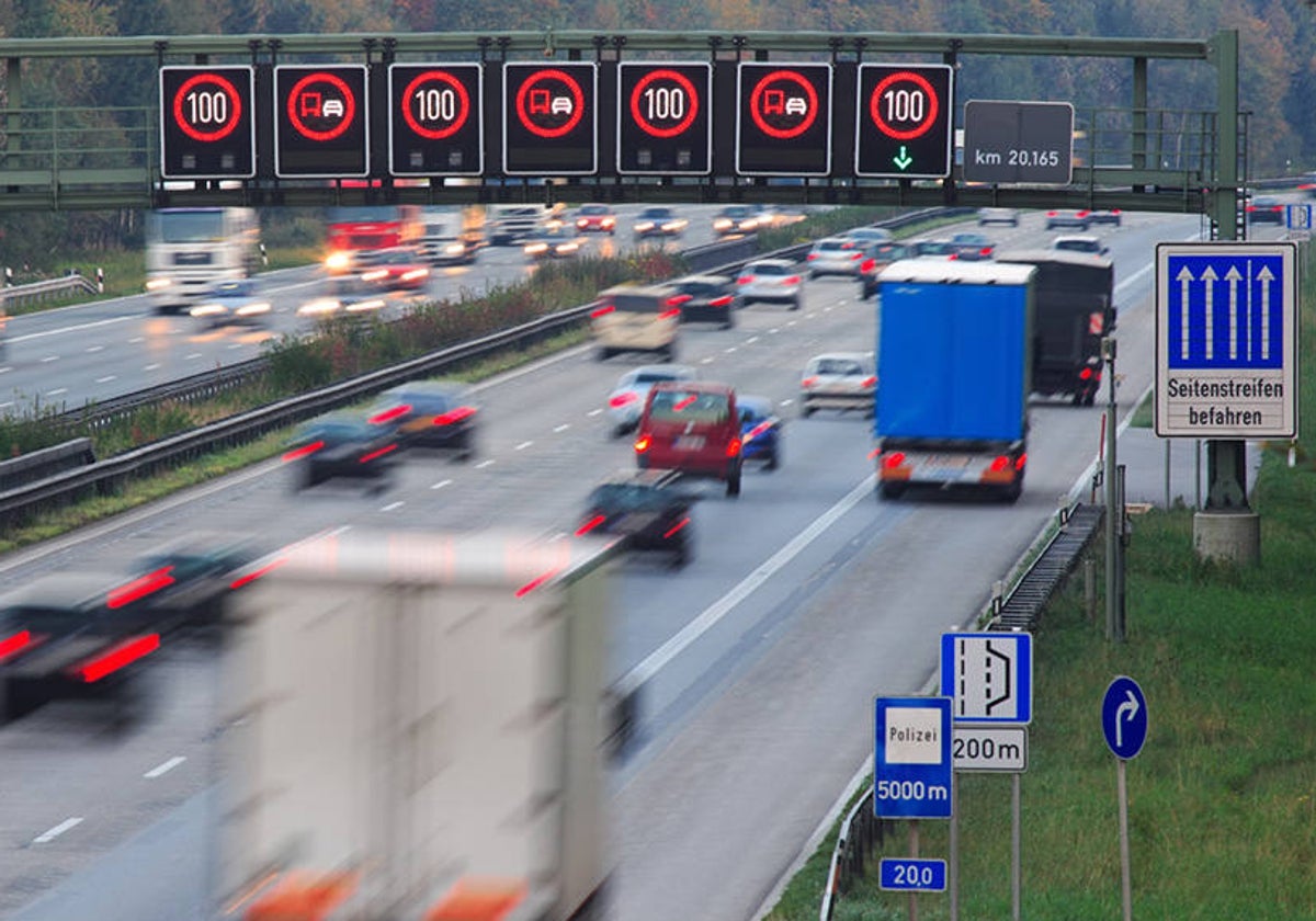 Las Autobahn alemanas también tienen límite de velocidad según los tramos