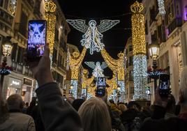 La iluminación navideña en la calle Larios en Málaga.