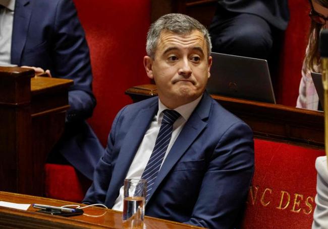 El ministro de Interior, Gérald Darmanin, este lunes en la Asamblea Nacional.