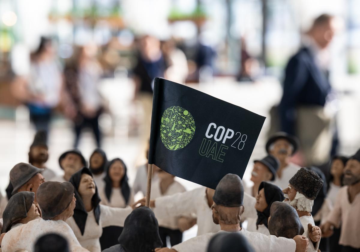 Escultura en la COP28.