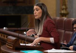 La portavoz de Junts, Miriam Nogueras, interviene en el pleno de este miércoles en el Congreso