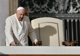 El Papa Francisco, durante una audiencia en la Plaza de San Pedro.