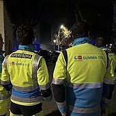 Un equipo de emergencias en el lugar de los hechos.