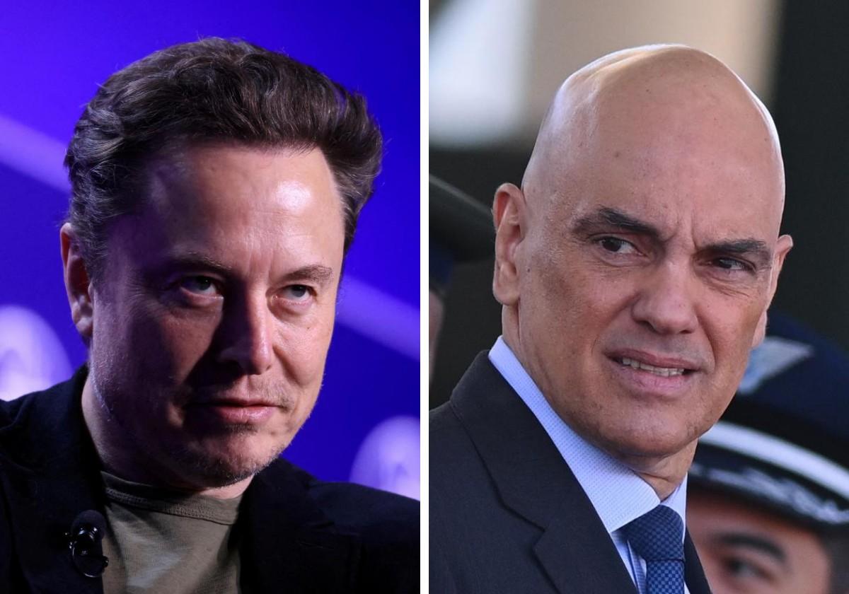 El multimillonario Elon Musk y el juez brasileño Alexandre de Moraes.