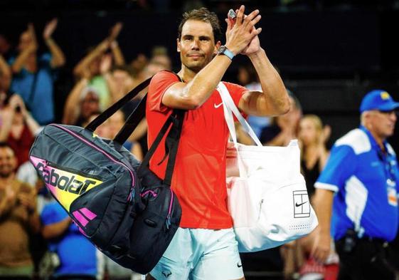 Rafa Nadal, tras ser eliminado el Brisbane.