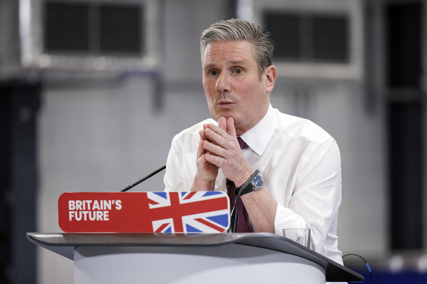 El líder del Partido Laborista británico, sir Keir Starmer, en su discurso de Año Nuevo.