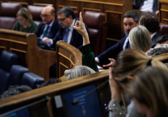 Votación en el Congreso de los Diputados.