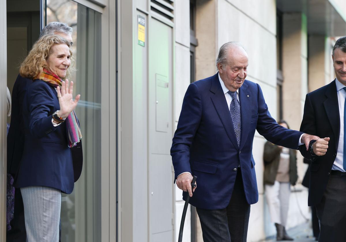 El rey Juan Carlos y la infanta Elena