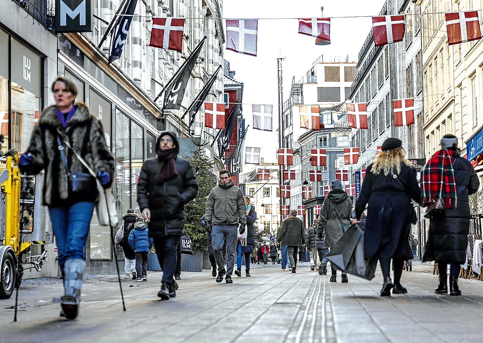 Imagen de un calle céntrica de Copenhague, capital de Dinamarca.