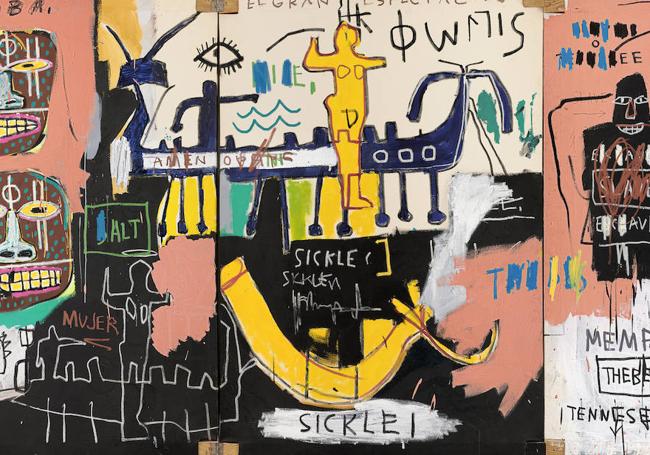 'El gran espectáculo' de Basquiat fue vendido por 61,7 millones de euros el año pasado.