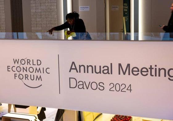 Todo listo para la reunión del Foto Económico Mundial de Davos 2024.