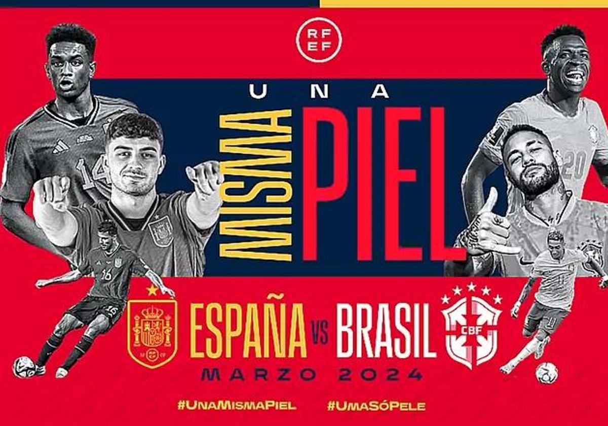 España recibirá a Brasil el 26 de marzo en el Santiago Bernabéu