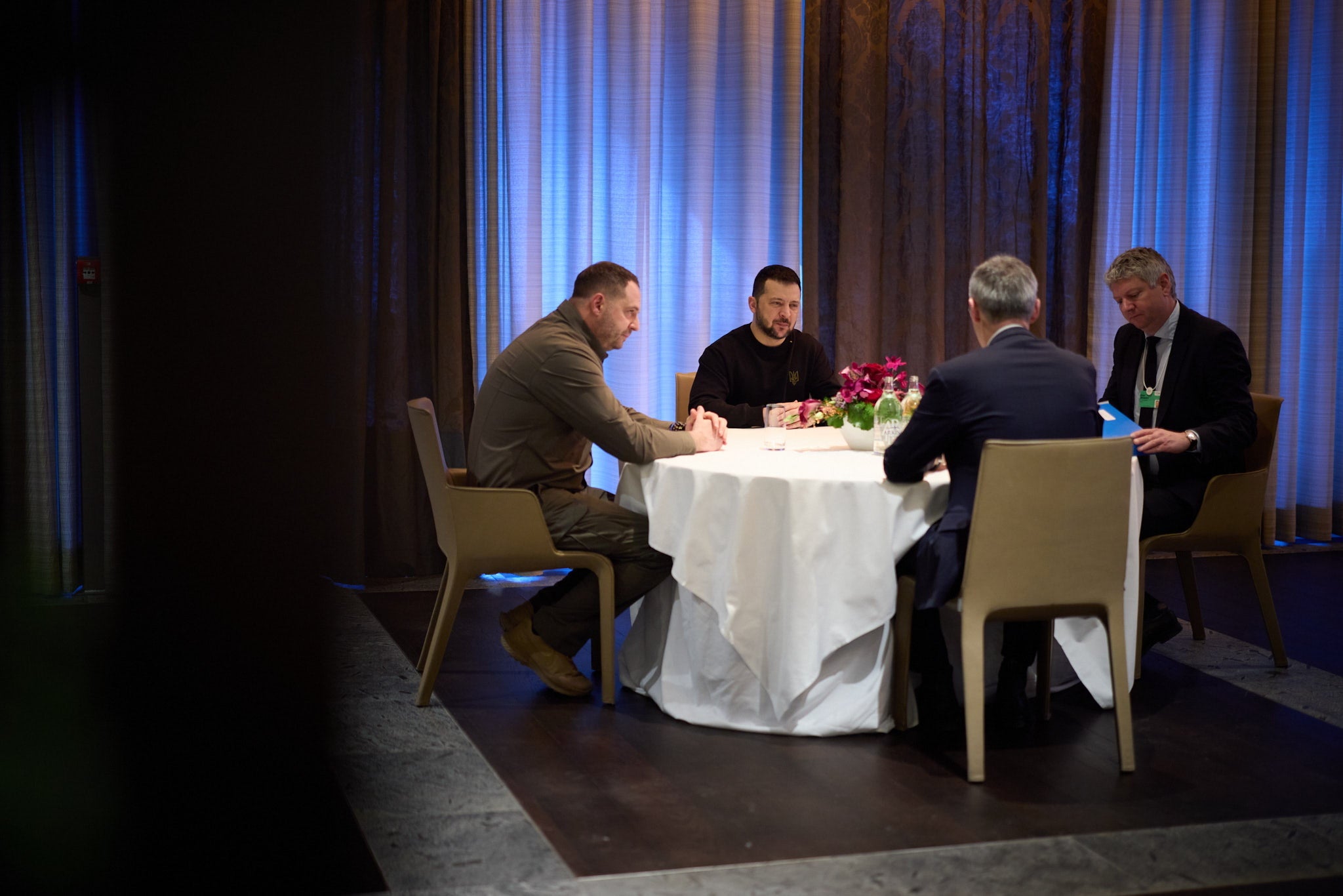 Volodimir Zelenski, durante una reunión en Davos.