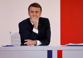 El presidente francés, Emmanuel Macron, durante su conferencia de prensa de este martes en El Elíseo.
