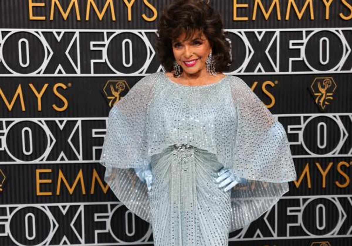 Joan Collins, el martesen los Emmy Awards.