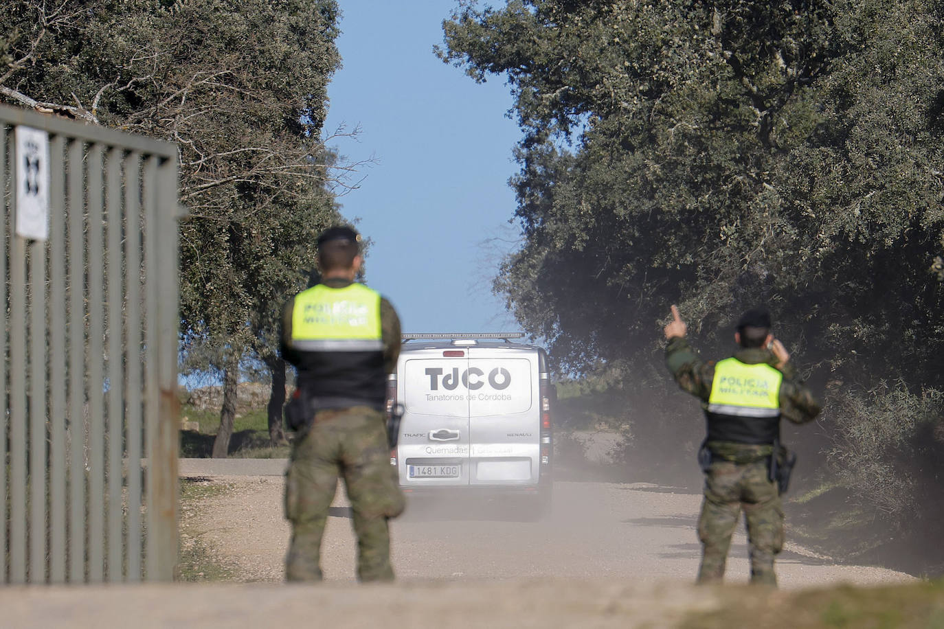 Entrada a la base cordobesa de Cerro Muriano el pasado 21 de diciembre.