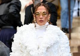 Jennifer López, en el desfile de Schiaparelli.