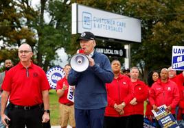 El presidente de EE UU, Joe Biden, en un acto de campaña.