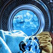 Colada dentro de la lavadora.