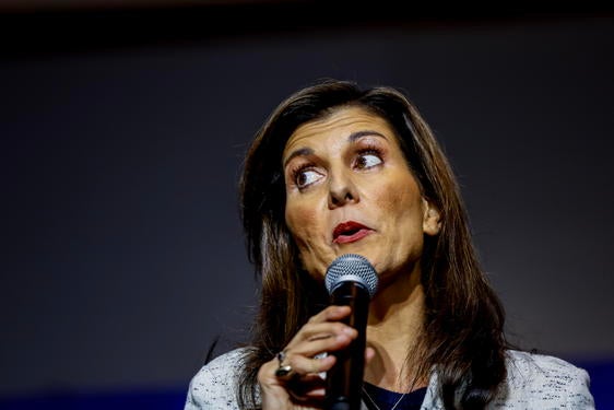 Nikki Haley, durante un discurso.