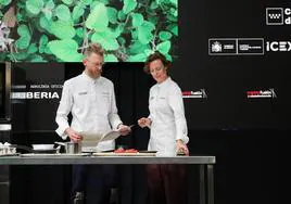 Nicolas Decloedt y Caroline Baerten, durante su exposición.