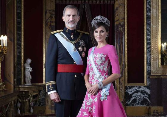 Retrato de don Felipe y doña Letizia.