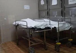 Depósito de cadáveres de un hospital de Valencia.