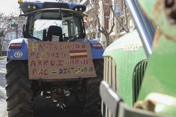 Manifestación de agricultores y ganadores ayer jueves en Zamora.