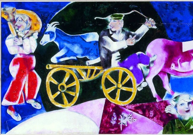 'El vendedor de ganado' (Museo Nacional Marc Chagall. (Depósito del Centro Pompidou).