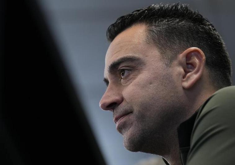 Xavi Hernández, durante la rueda de prensa previa al Alavés-Barça.