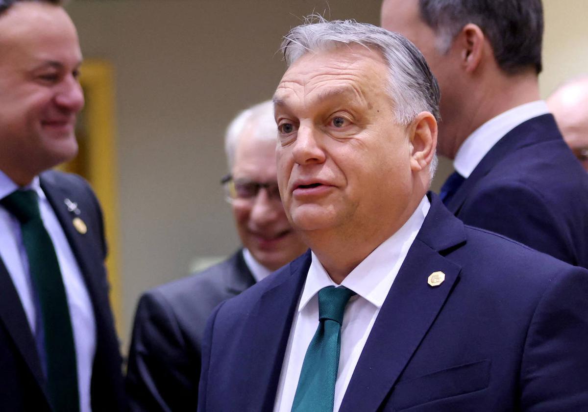 Viktor Orbán, primer ministro de Hungría, en la última cumbre de líderes de la UE en Bruselas.