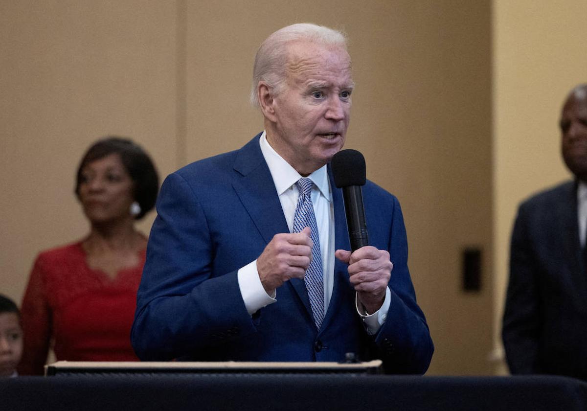 Joe Biden interviene en un mitin en Carolina del Sur.