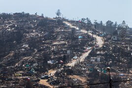 Imagen del devastador incencido que ha arrasado Chile.