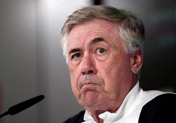 Carlo Ancelotti, durante la rueda de prensa.