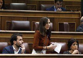 La secretaria general de Podemos, Ione Belarra, en el Congreso de los Diputados