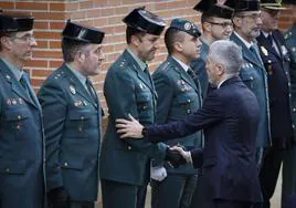 Fernando Grande-Marlaska, a su llegada a la Comandancia de la Guardia Civil de Pamplona