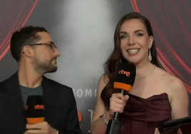 Inés Hernand, durante un momento de la emisión de los premios Goya.