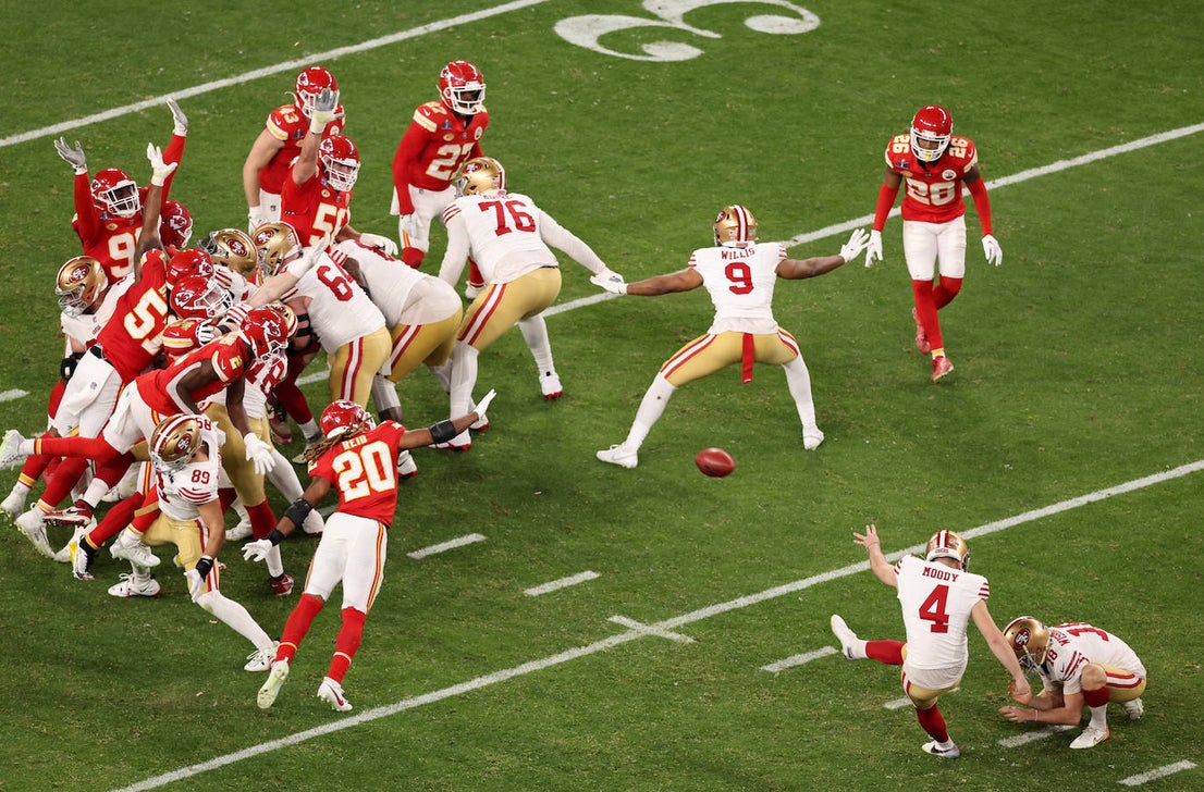 Un field goal desde 27 yardas de Moody colocó el 22-19 para los San Francisco 49ers en la prórroga.