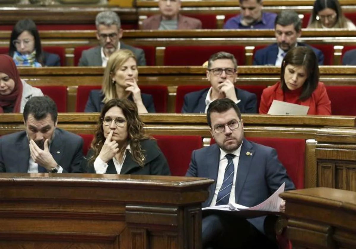 Sesión de control al gobierno catalán en el Parlament.