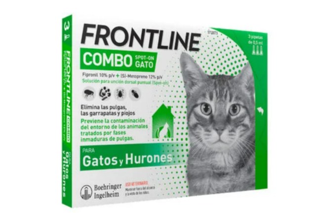 PIPETAS COMBO ANTIPARASITARIAS PARA GATOS Y HURONES DE FRONTLINE. MER042000_M