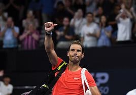Rafa Nadal, durante su participación en el torneo de Brisbane en enero.