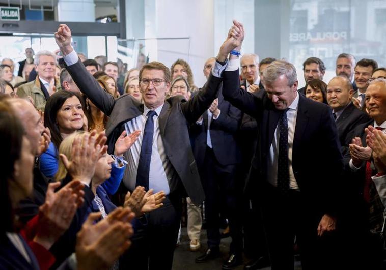 Feijóo recibe este martes en la sede nacional de Génova al ganador de las elcciones autonómicas en Galicia, Alfonso Rueda.