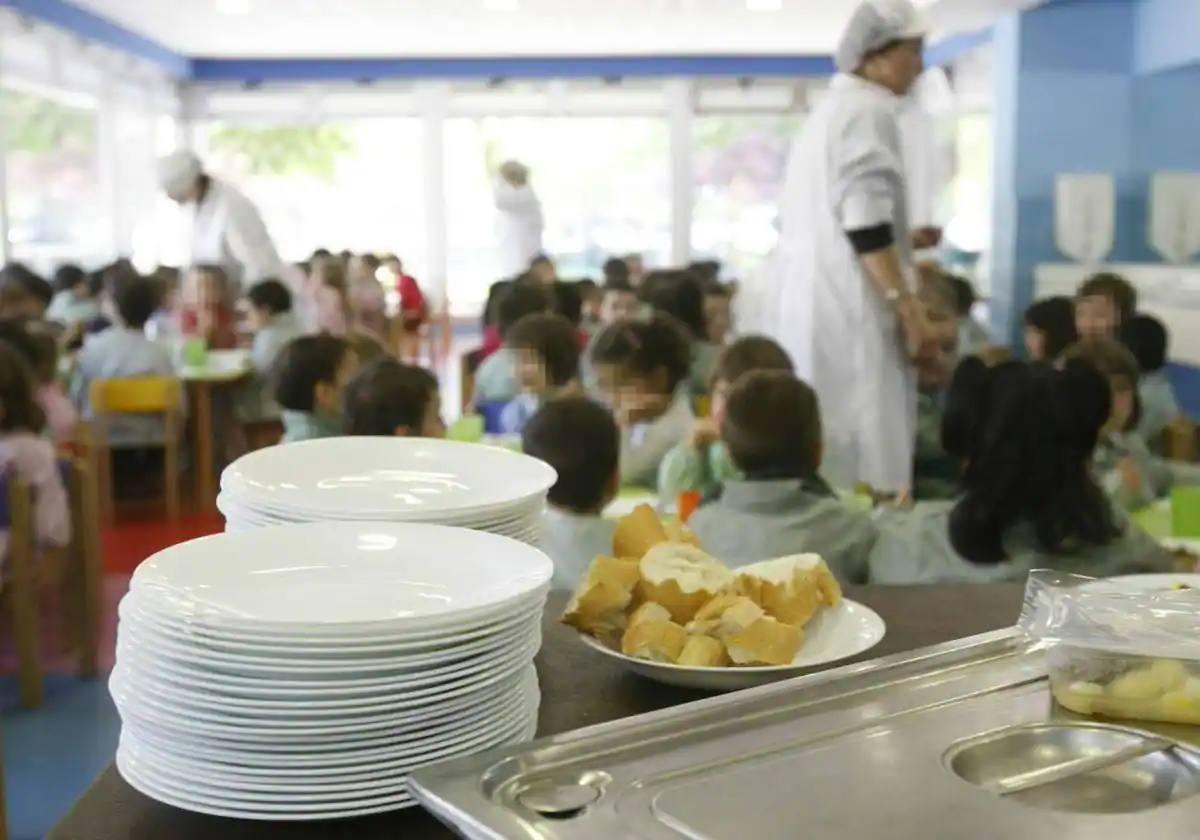 Imagen de archivo de un comedor escolar