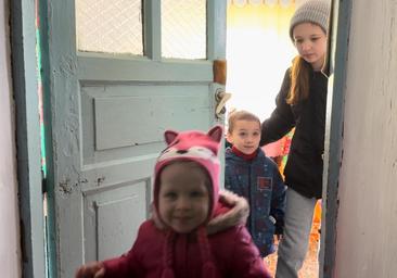 Un oasis con niños en el frente de Zaporiyia