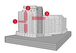 Así se propagó el fuego por el edificio calcinado de Valencia