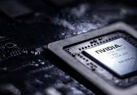 Una unidad de procesamiento gráfico (GPU) de Nvidia.