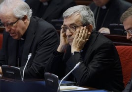 Luis Argüello, el pasado lunes durante la asamblea plenaria de obispos.