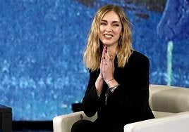 Chiara Ferragni, dutante la entrevista.