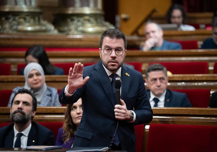 El presidente de la Generalitat de Catalunya, Pere Aragonés