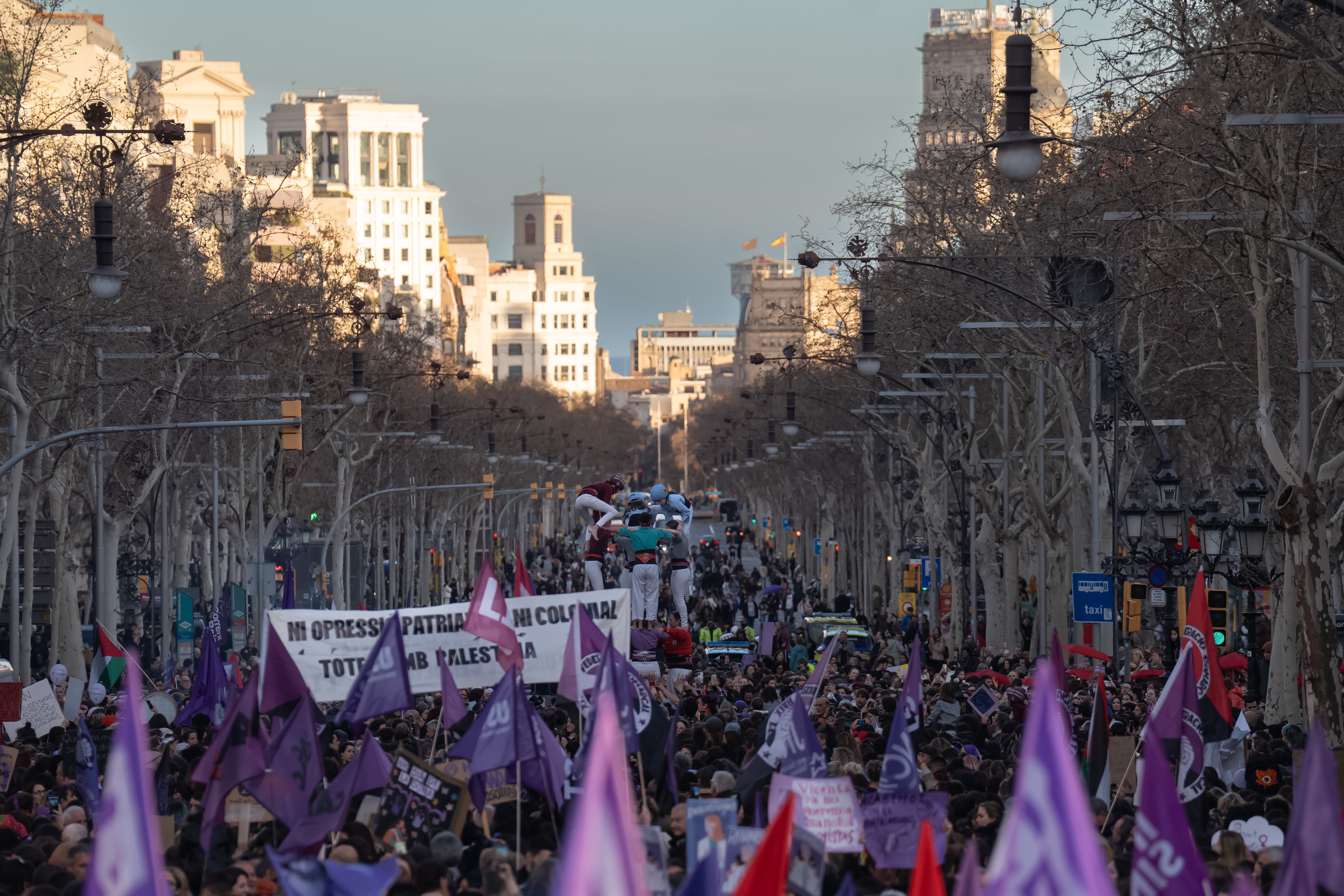 Manifestación del Día de la Mujer en Barcelona